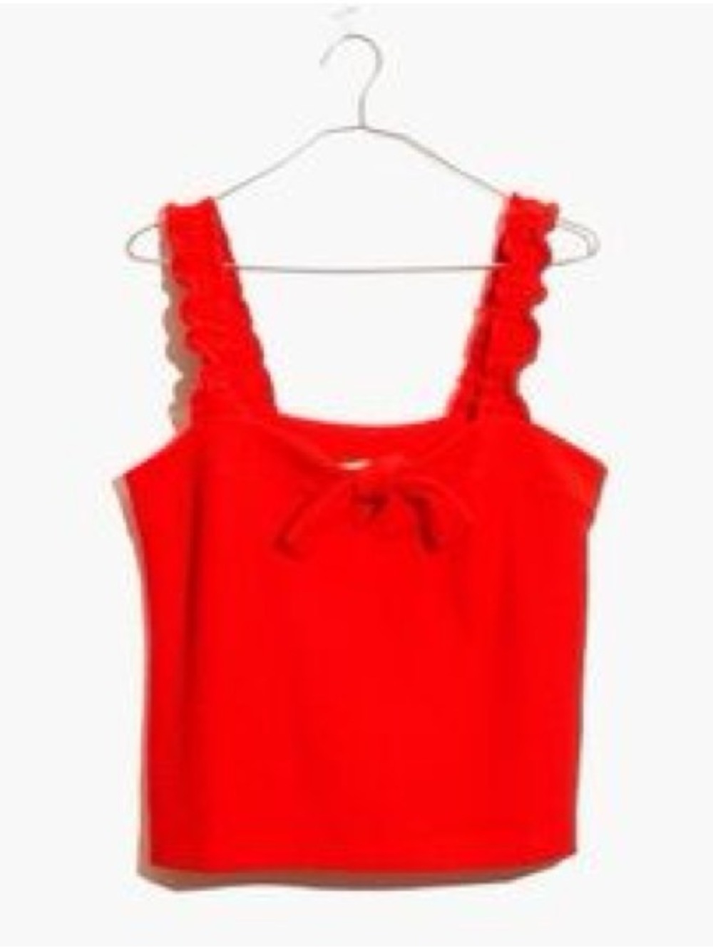 Madewell Red Tie Front Tank Top